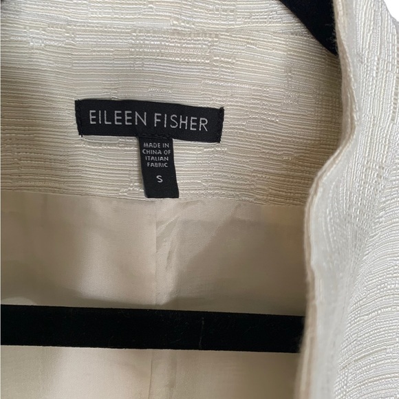 Eileen Fisher Stand Collar Shaped Jacket in Bone Color Size Small - Picture 3 of 12